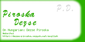 piroska dezse business card